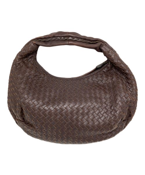 BOTTEGA VENETA（ボッテガベネタ）BOTTEGA VENETA (ボッテガベネタ) イントレチャートワンショルダーバッグ ブラウンの古着・服飾アイテム