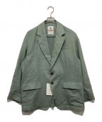 MAISON SPECIALメゾンスペシャル）の古着「Calendering Triacetate Prime-Over Jacket」｜グリーン