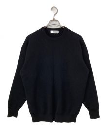 Graphpaper（グラフペーパー）の古着「High Density Crew Neck Knit」｜ブラック