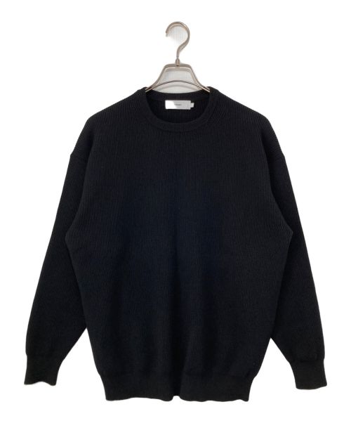 Graphpaper（グラフペーパー）Graphpaper (グラフペーパー) High Density Crew Neck Knit ブラック サイズ:1の古着・服飾アイテム