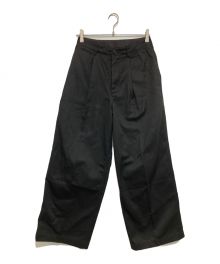 HYKE（ハイク）の古着「T/C TWILL ARMY WIDE LEG CHINOS」｜ブラック