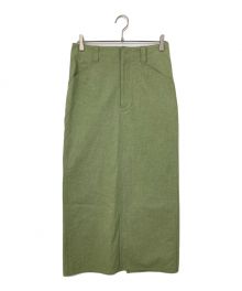 AURALEE（オーラリー）の古着「WASHED HARD TWIST CANVAS SKIRT」｜グリーン