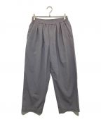 Graphpaperグラフペーパー）の古着「Round Scale Wool Two Tuck Wide Pants」｜グレー