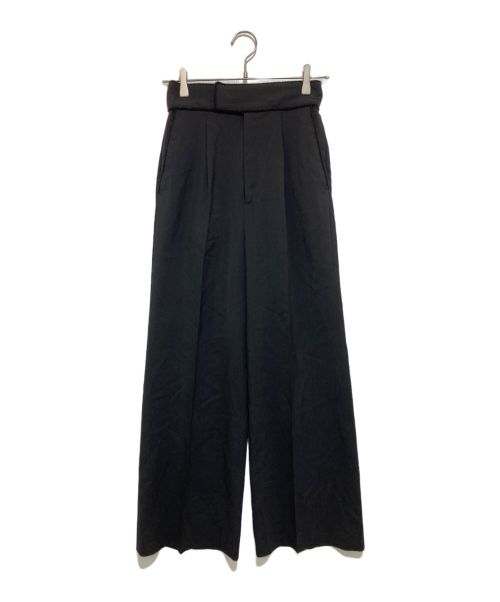 PONTI（ポンティ）PONTI (ポンティ) Tropical Wool Wide Pants ブラック サイズ:1の古着・服飾アイテム