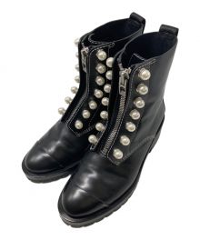 3.1 phillip lim（スリーワンフィリップリム）の古着「Hayett Pearl Stud Combat Boots」｜ブラック