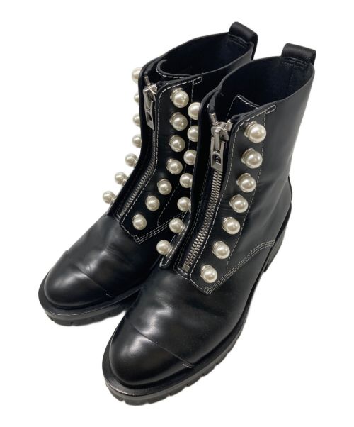 3.1 phillip lim（スリーワンフィリップリム）3.1 phillip lim (スリーワンフィリップリム) Hayett Pearl Stud Combat Boots ブラック サイズ:36の古着・服飾アイテム