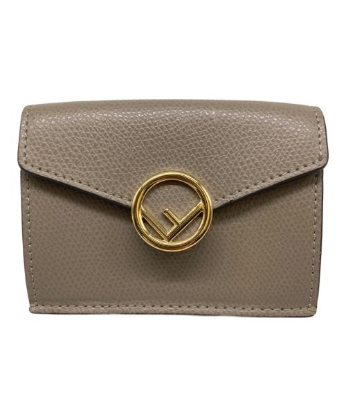 FENDI（フェンディ）FENDI (フェンディ) MICRO TRIFOLD WALLET ベージュの古着・服飾アイテム