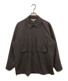 BLURHMS（ブラームス）の古着「WOOL VOILE GUSSET PKT SHIRT」｜グレー