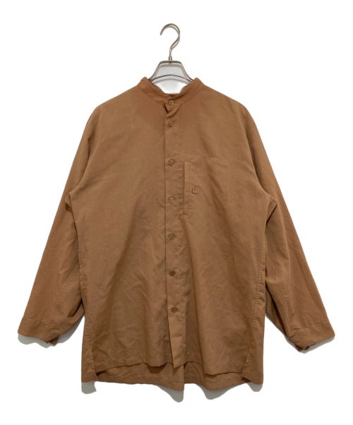 HOMME PLISSE ISSEY MIYAKE（オムプリッセ イッセイ ミヤケ）HOMME PLISSE ISSEY MIYAKE (オムプリッセ イッセイ ミヤケ) PL RAMIE SHIRT ブラウン サイズ:3の古着・服飾アイテム