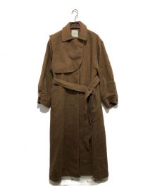 Eaphi（エフィ）の古着「gunpatch waist mark long coat」｜ブラウン