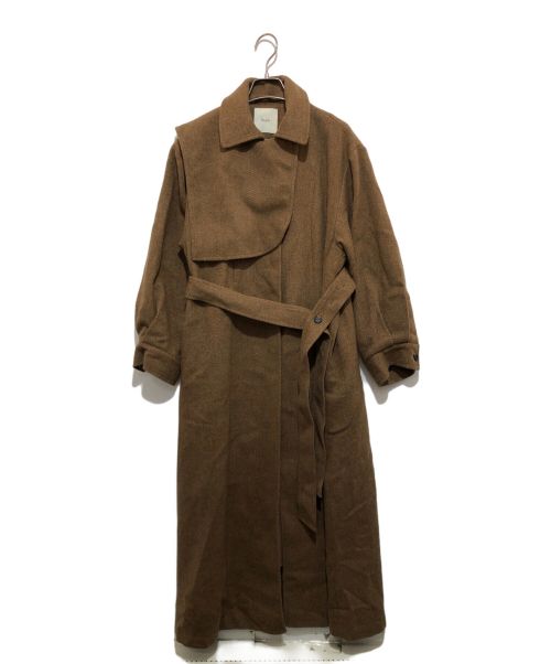 Eaphi（エフィ）Eaphi (エフィ) gunpatch waist mark long coat ブラウン サイズ:2の古着・服飾アイテム