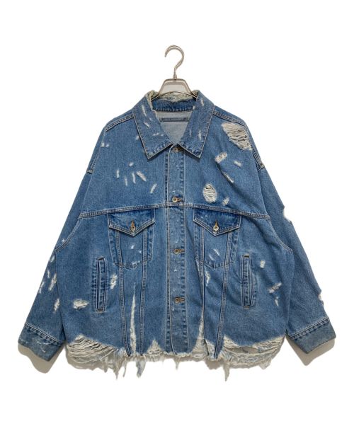 doublet（ダブレット）doublet (ダブレット) DESTROYED DENIM JACKET インディゴ サイズ:Lの古着・服飾アイテム