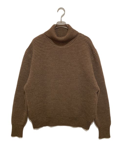 BISOWN（BISOWN）BISOWN (BISOWN) TUCK TURTLE KNIT ブラウン サイズ:3の古着・服飾アイテム