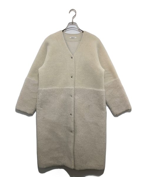 Enchainement（アンシェヌマン）Enchainement (アンシェヌマン) Faux Mouton Coat ホワイト サイズ:FREEの古着・服飾アイテム