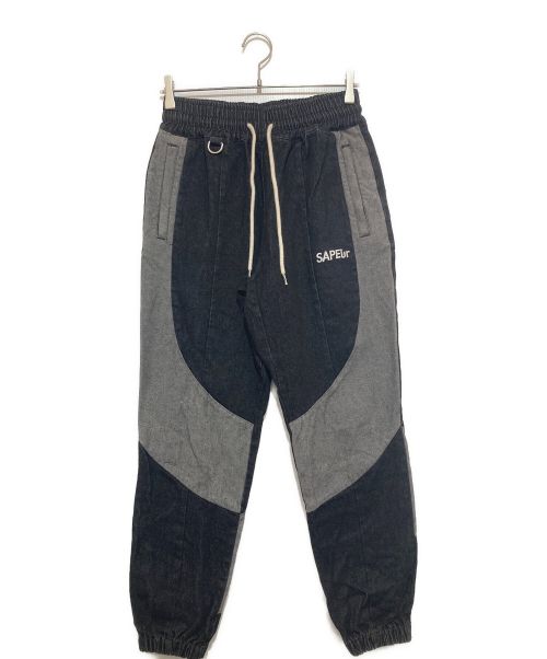 SAPEur（サプール）SAPEur (サプール) Denim Track Pants ブラック サイズ:Sの古着・服飾アイテム