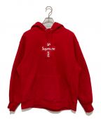 SUPREMEシュプリーム）の古着「cross box logo hoodie」｜レッド