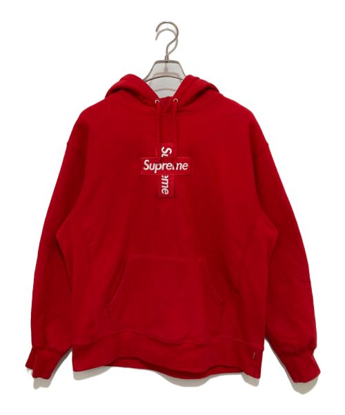 SUPREME（シュプリーム）Supreme (シュプリーム) cross box logo hoodie レッド サイズ:Mの古着・服飾アイテム