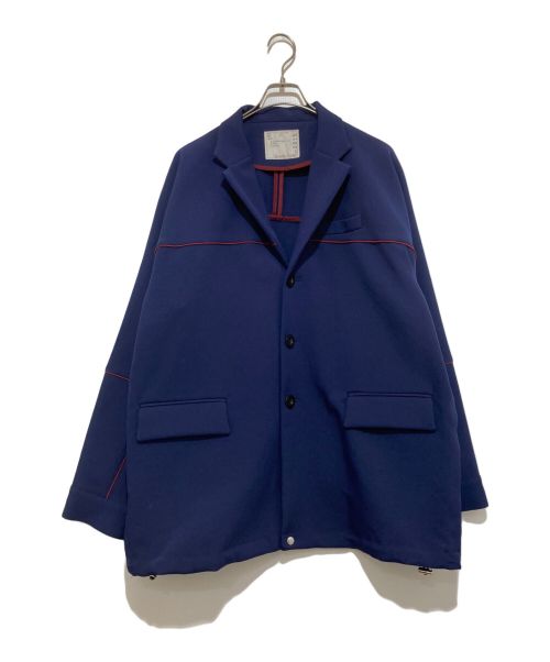 sacai（サカイ）sacai (サカイ) Technical Jersey Jacket ネイビー サイズ:3の古着・服飾アイテム