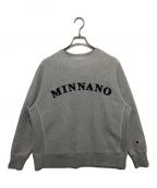 Champion×BEAMS×MIN-NANOチャンピオン×ビームス×ミンナノ）の古着「別注 Arch Logo Crewneck Sweat」｜グレー