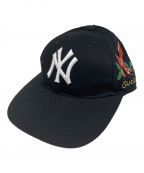 GUCCI×MLBグッチ×エムエルビー）の古着「コラボベースボールキャップ」｜ブラック