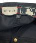 中古・古着 GUCCI (グッチ) MLB (エムエルビー) コラボベースボールキャップ ブラック：20000円