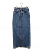 JOHN LAWRENCE SULLIVANジョン ローレンス サリバン）の古着「WASHED DENIM ZIPPED LONG SKIRT」｜インディゴ