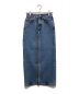 JOHN LAWRENCE SULLIVAN（ジョン ローレンス サリバン）の古着「WASHED DENIM ZIPPED LONG SKIRT」｜インディゴ