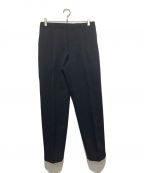 Graphpaperグラフペーパー）の古着「SCALE OFF WOOL TAPERED TROUSERS」｜ブラック