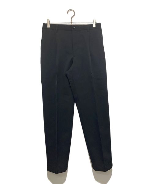 Graphpaper（グラフペーパー）Graphpaper (グラフペーパー) SCALE OFF WOOL TAPERED TROUSERS ブラック サイズ:2の古着・服飾アイテム