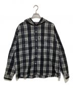 SUPREMEシュプリーム）の古着「Printed Hooded Flannel Shirt」｜ブラック