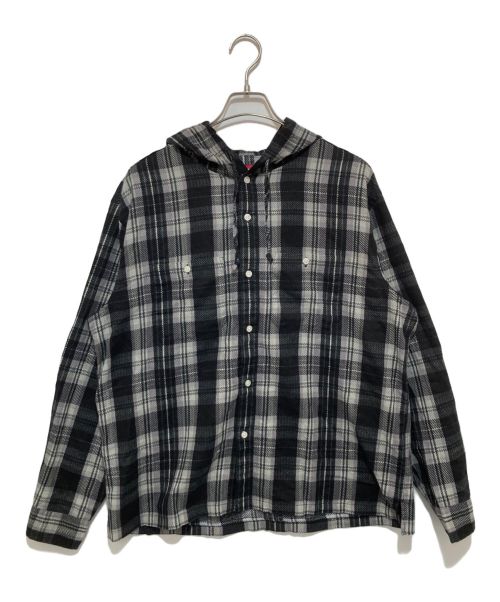 SUPREME（シュプリーム）SUPREME (シュプリーム) Printed Hooded Flannel Shirt ブラック サイズ:Mの古着・服飾アイテム