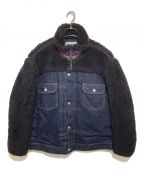 sacaiサカイ）の古着「Faux Shearling Denim Blouson」｜ブラック