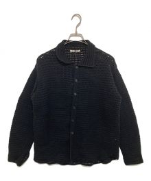 AURALEE（オーラリー）の古着「HAND CROCHET WOOL KNIT SHIRTS」｜ブラック