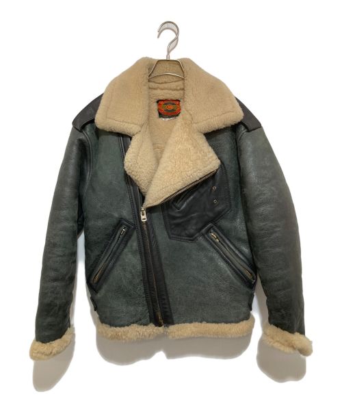 US SHEEPSKIN（USシープスキン）US SHEEPSKIN (USシープスキン) ムートンジャケット ネイビー サイズ:36の古着・服飾アイテム