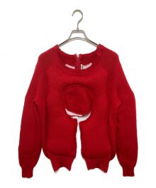 COMME des GARCONS（コムデギャルソン）の古着「変形ニット」｜レッド