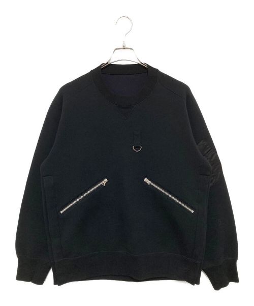 sacai（サカイ）sacai (サカイ) PONGE SWEAT PULLOVER ブラック サイズ:1の古着・服飾アイテム