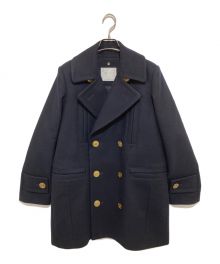 sacai（サカイ）の古着「WOOL MELTON MIX COAT」｜ネイビー