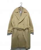 AURALEEオーラリー）の古着「BRUSHED ALPACA WOOL MELTON TRENCH COAT」｜イエロー