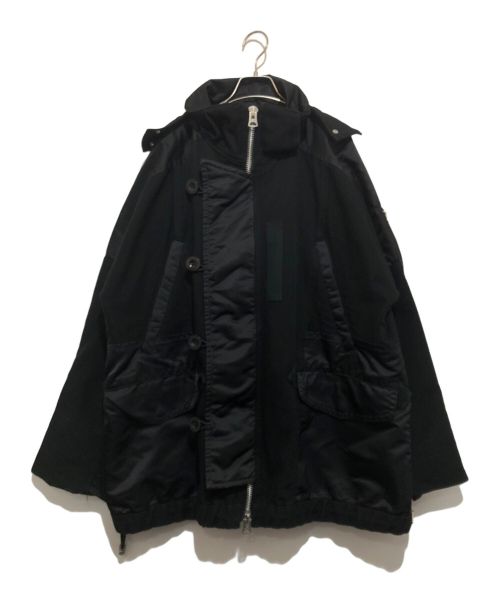 sacai（サカイ）sacai (サカイ) Cotton Twill Nylon Blouson ブラック サイズ:3の古着・服飾アイテム