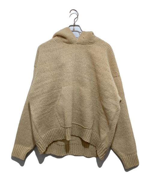 VISVIM（ビズビム）VISVIM (ビズビム) AMPLUS SB KNIT HOODIE P.O. ベージュ サイズ:3の古着・服飾アイテム