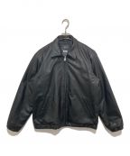 FTCエフティーシー）の古着「LEATHER HARRINGTON JACKET」｜ブラック