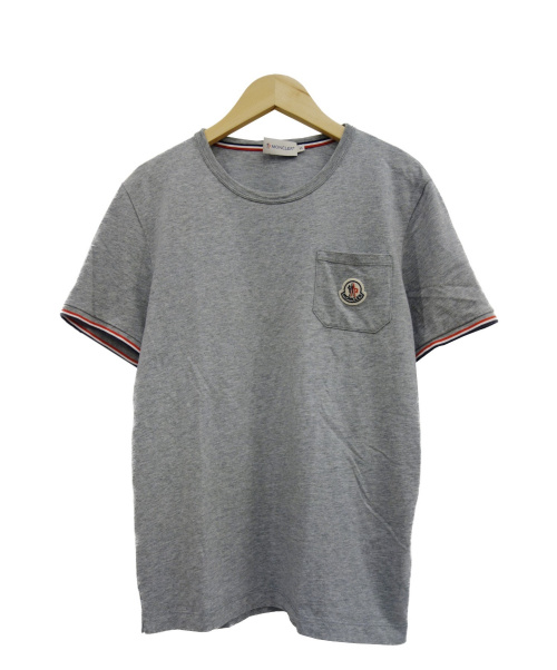 MONCLER（モンクレール）MONCLER (モンクレール) ポケットTシャツ グレー サイズ:S MAGLIA T-SHIRTの古着・服飾アイテム