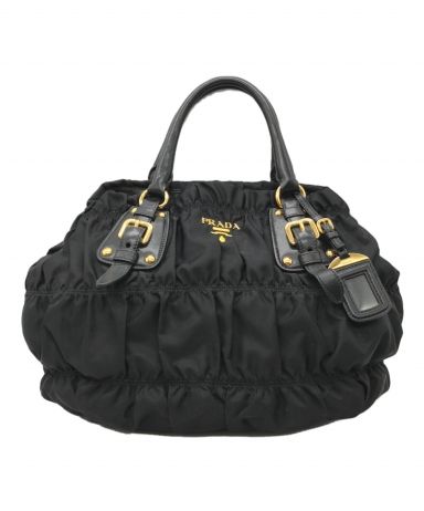 【中古・古着通販】PRADA (プラダ) ナイロンギャザー2WAY