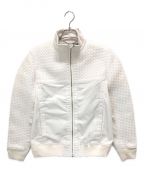St ANDREWSセントアンドリュース）の古着「編みデザインジップジャケット」｜ホワイト