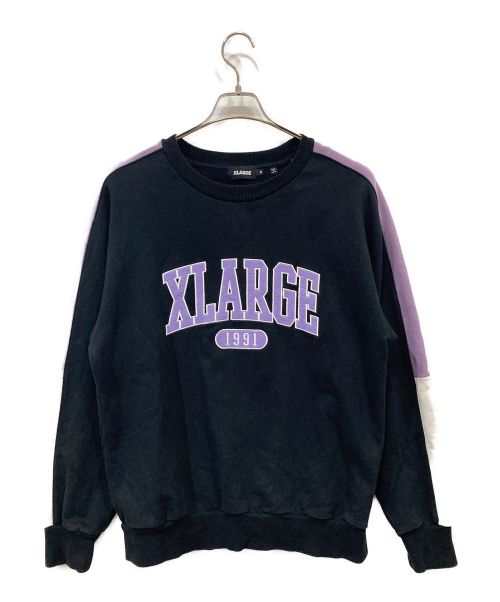 X-LARGE（エクストララージ）X-LARGE (エクストララージ) パネルネックスウェット ブラック サイズ:Mの古着・服飾アイテム