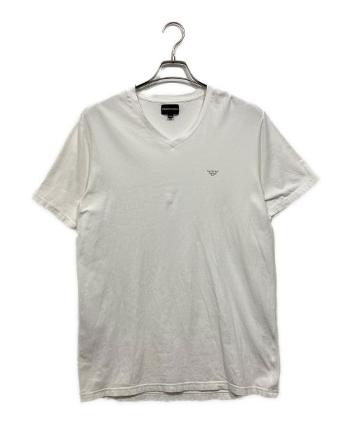 EMPORIO ARMANI（エンポリオアルマーニ）EMPORIO ARMANI (エンポリオアルマーニ) VネックTシャツ ホワイト サイズ:XXXLの古着・服飾アイテム