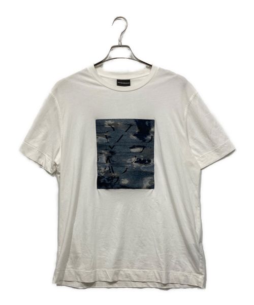 EMPORIO ARMANI（エンポリオアルマーニ）EMPORIO ARMANI (エンポリオアルマーニ) ロゴTシャツ ホワイト サイズ:XXLの古着・服飾アイテム