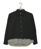 BLACK COMME des GARCONSブラック コムデギャルソン）の古着「グラデーションチェックシャツ」｜ホワイト×グリーン