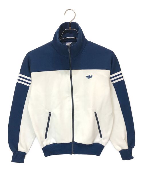 adidas（アディダス）adidas (アディダス) トレフォイルトラックジャケット ホワイト×ネイビー サイズ:2の古着・服飾アイテム