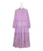 ne quittez pasヌキテパ）の古着「Cotton Voile Tiered Maxi Dress」｜ピンク